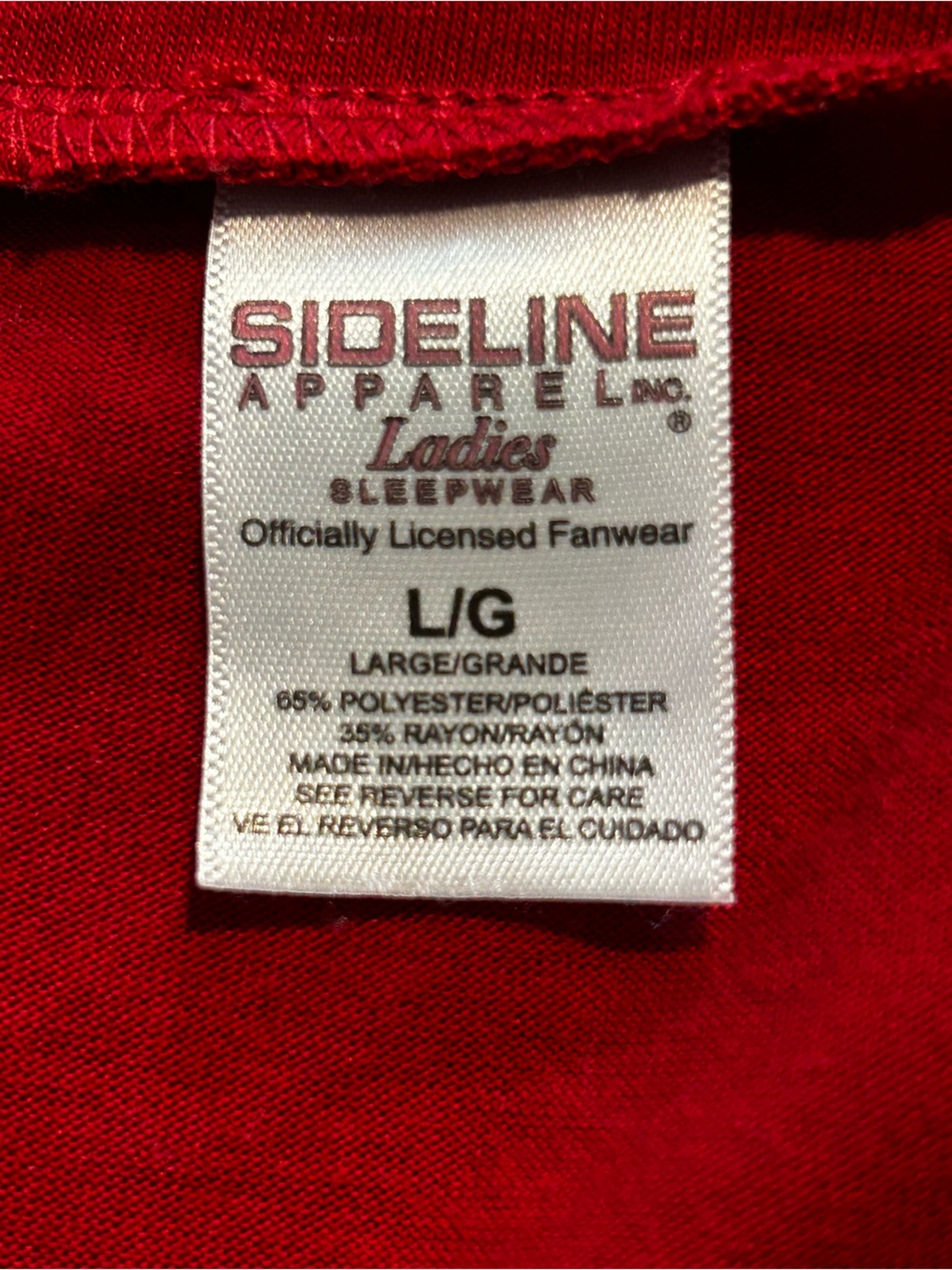 Alabama Crimson Nightgown - Red Size Large - Picture 7 of 8